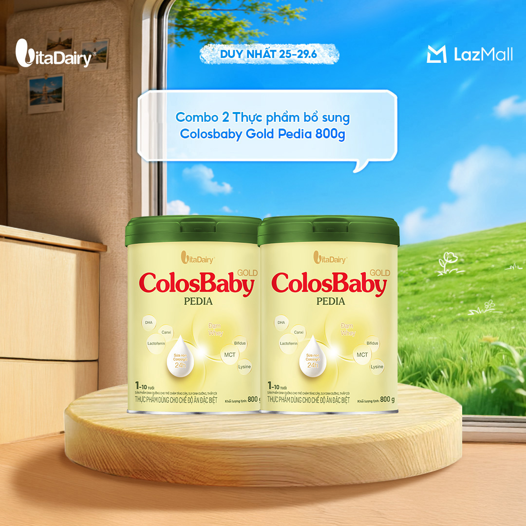 [COMBO 2 LON] Thực phẩm dùng cho chế độ ăn đặc biệt Colosbaby Gold Pedia 800g