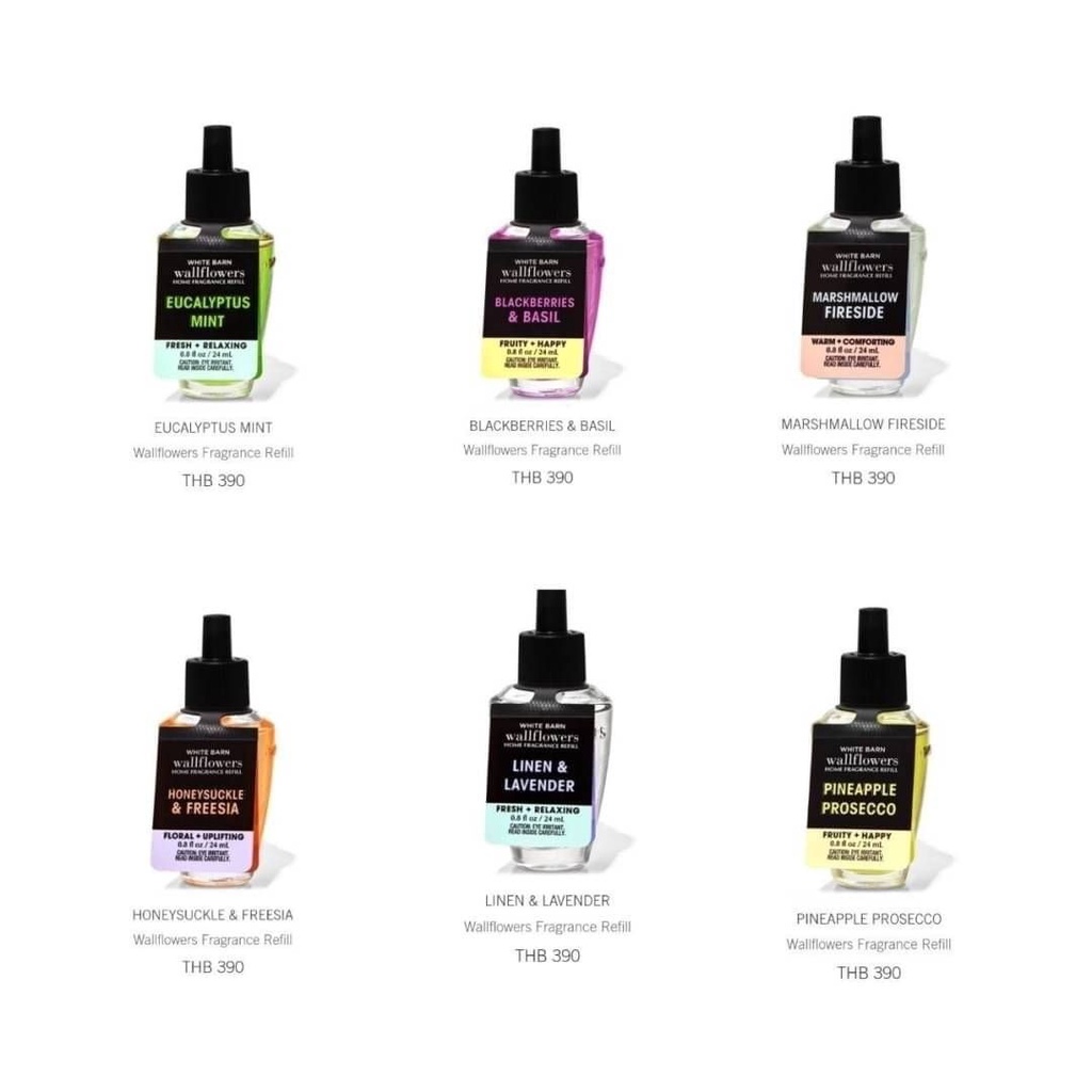 ของแท้/พร้อมส่ง Bath and Body Works Wallflowers Fragrance Refill 24 ml. น้ำหอมในบ้าน/ในห้องแบบเสียบปลั๊ก/(ไม่รวมปลั๊ก)