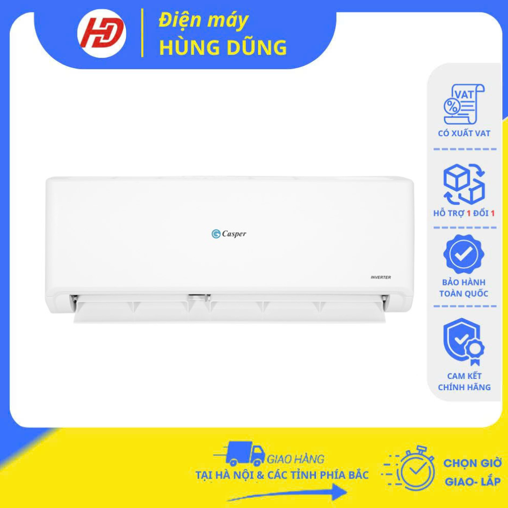 [GIAO LẮP TRONG NGÀY TẠI HÀ NỘI ] Điều hòa 1 chiều 9000BTU inverter Casper IC-09TL32 /GC-09IS33/GC-09IS35-NK THÁI LAN