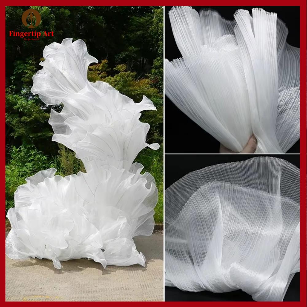 FINGERTIP ART Sáng Vải Organza Chất liệu Polyester Tự làm Vải kết cấu nhăn Thời trang Hình dạng cứng Vải lưới xếp li Trang trí đám cưới