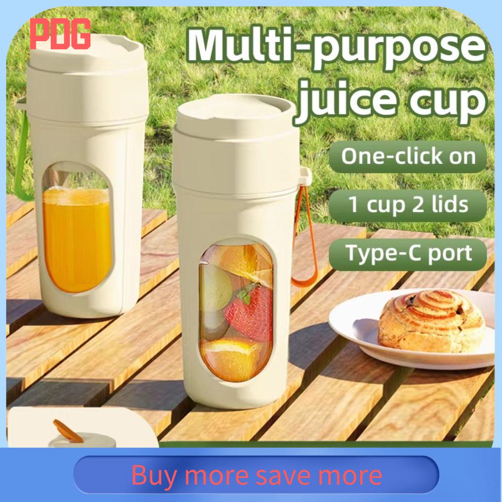 PDG 450ML Máy xay sinh tố Sạc Type-C mini Ly nước ép Di động với ống hút Máy ép trái cây cho sinh tố và sữa lắc