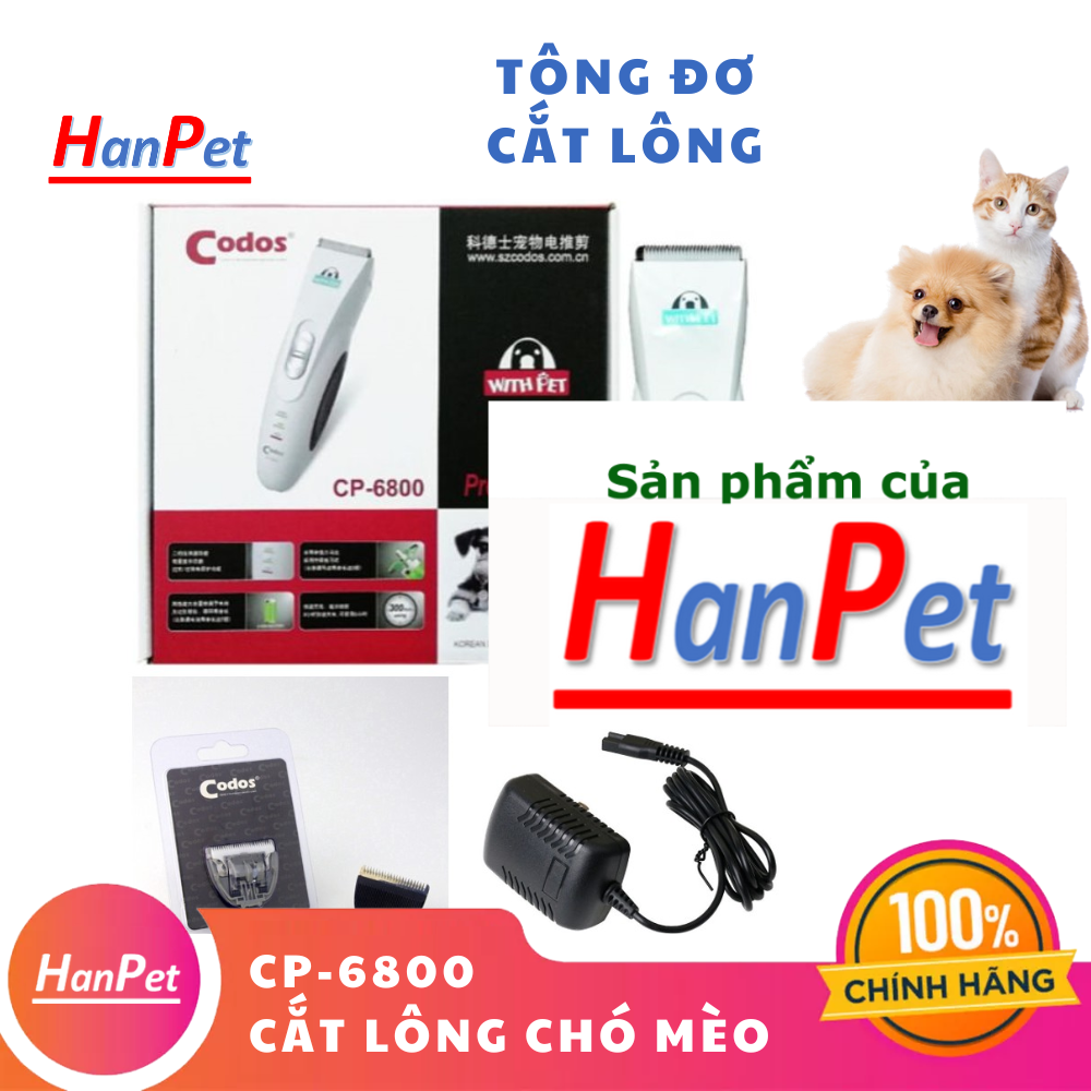 Hanpet - - tông đơ máy cp- 6800 loại xịn - chuyên dụng cắt lông chó mèo
