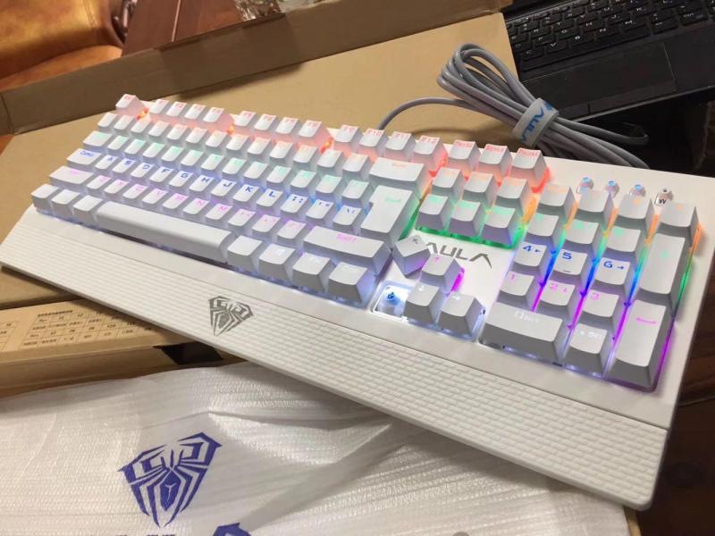 AULA Machinery Game Wired Keyboard Dustproof Internet Cafes Internet Cafe Jedi Survival Chicken LEAGUE OF LEGENDS MUMAR Singapore