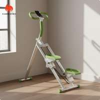 Flameer Vertical Stair Climber Foldable Squat Machine Exercise Ergonomic Stepper Lower Body Power Device for Apartment Fitness