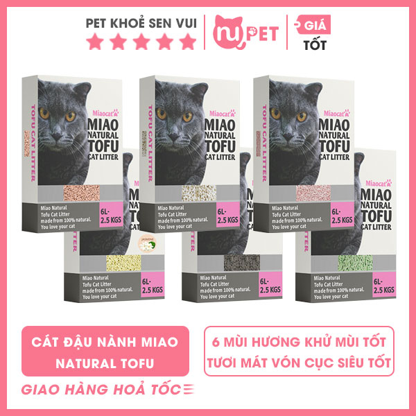 Cát vệ sinh đậu nành Miao Tofu Cat Litter dành cho mèo Cát vệ sinh đậu