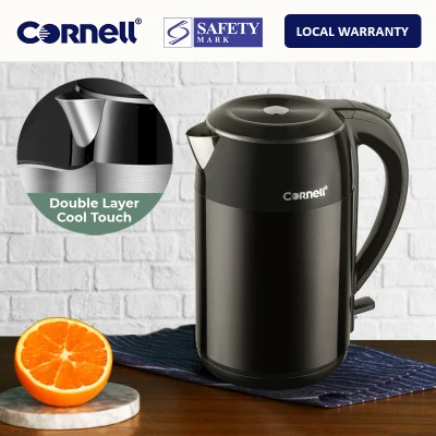 Cornell 1.5L Cool Touch Double Wall Cordless Kettle, with full inner Stainless Steel