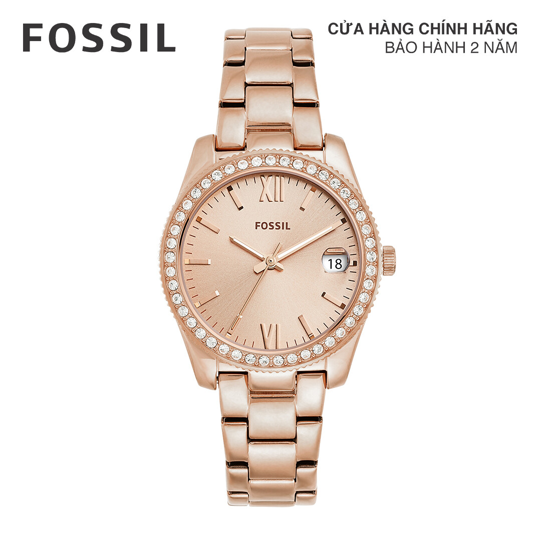 Đồng hồ nữ Fossil Scarlette ES4318 dây thép không gỉ - màu rose gold