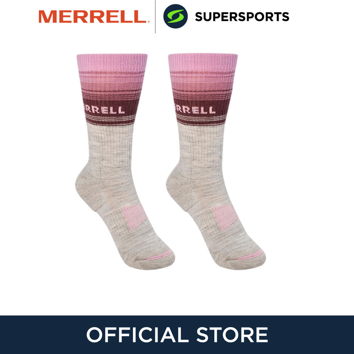 MERRELL Zoned Crew Unisex Hiking Socks ราคา 595 บาท*ส่งฟรี