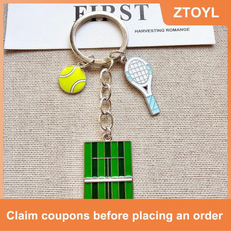 【ZTOYL】 Bền thể thao mini Tennis Keychain bên ủng hộ Túi Mặt dây chuyền Quà Tặng