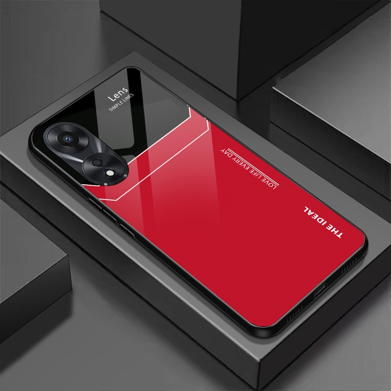 Ốp Lưng OPPO A38 4G A58 4G A58 5G A78 5G A98 5G Mặt lưng kính chống sốc thiết kế riêng