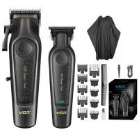 VGR V-197&995 Professional Hair Clipper DLC Blade Low Noise Cordless Ceramic Blade Hair Cutting Machine Mens Haircut Machine Trimmer