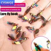 [COD] CISWGE Mồi bay luya, móc bay, ruồi đậu xanh, miệng ngựa, cá rô phi sọc trắng, cá nước ngọt săn mồi, câu cá mồi giả
