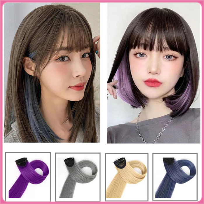 YTL 🔥เทศกาล สงกรานต์🔥ผมไฮไลท์ ผมวิกผมปลอม แบบกิ๊บติดผมสามารถทำได้หลากหลายแนว ไม่ต้องยอมสี ผมไม่เสีย ไม่ต้องซ้ำใคร ราคา 2 บาท*ส่งฟรี