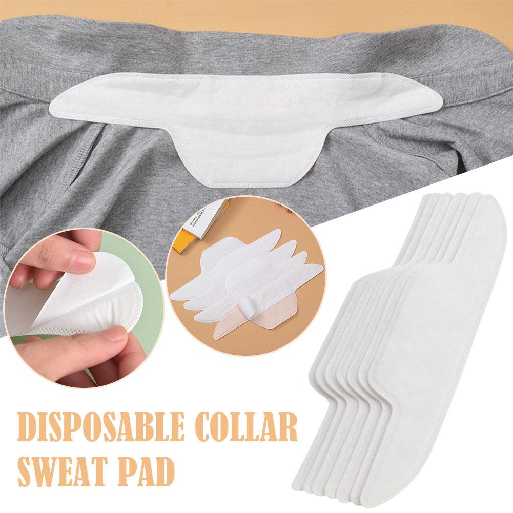 10Pcs Hat Anti-dirty Sticker Disposable Breathable Patch Anti-sweat Sticker Collar Patch Sweat-absorbing Absorbent Cap Pad G9S3