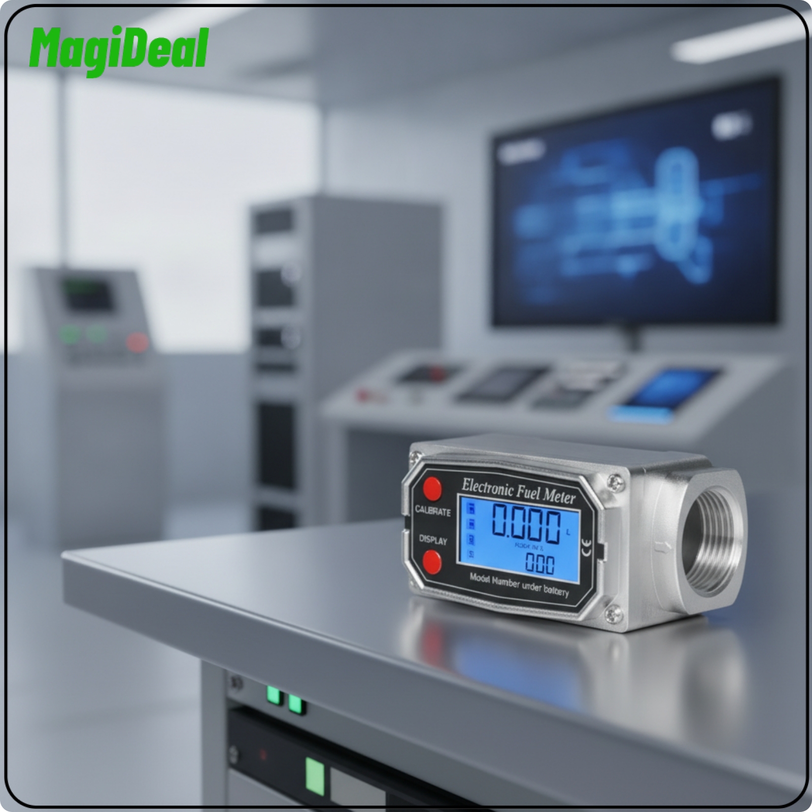 MagiDeal Compact Turbine Liquid Rate Gauge with LCD Display Accurate Digital Turbine Liquid Rate Gauge Reliable Sturdy for Workshops ราคา 3,773 บาท*ส่งฟรี