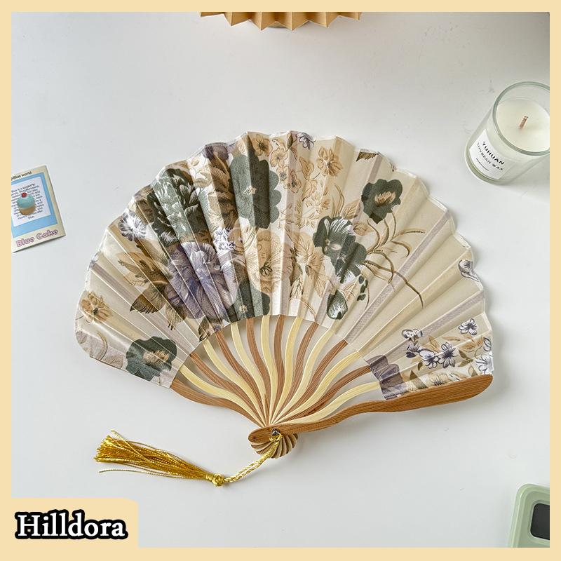 [Hilldora] Trung Quốc Nhật Bản phong cách quạt lụa gấp Quạt đám cưới fan hâm mộ nghệ thuật Quà Tặng khiêu vũ tay fan hâm mộ cổ điển tre gấp tay cầm hoa fan hâm mộ - 8