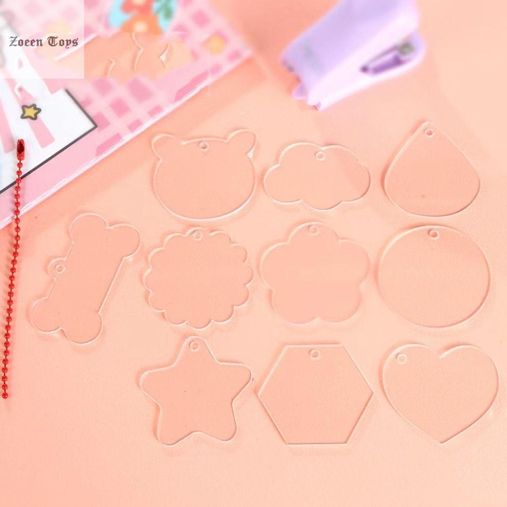 ZOEEN Gupan DIY Goo Plate Handmade Guka Keychain Goo Card Acrylic Keyring