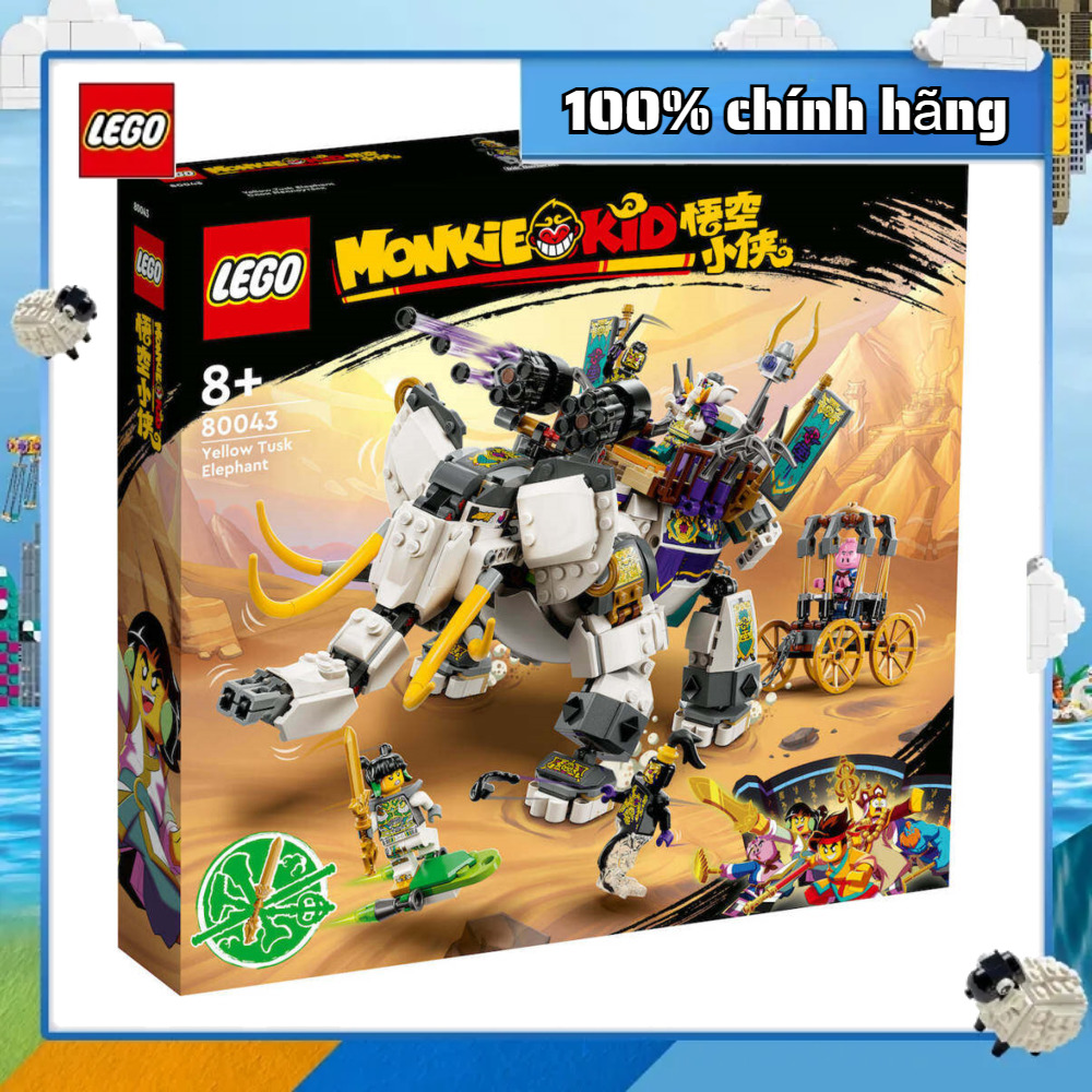 LEGO 80043 Monkie Kid Yellow Tusk Elephant 8+ LEGO chính hãng Đồ chơi lắp