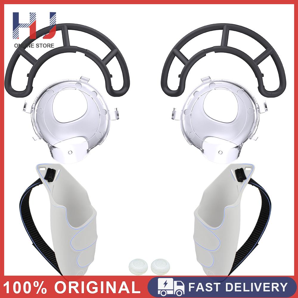 Bộ điều khiển Grips phụ kiện xử lý đứng với Knuckle Dây đeo chống ném bọc tay cầm bảo vệ nút Rocker cho Meta Quest 3