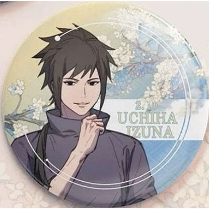 NARUTO Birth Flower Round Badge Madara Uchiha Obito Izuna Pins Anime Goods Brooch Bag Accesorios Ani