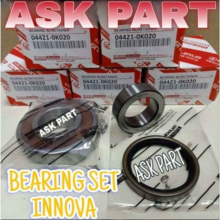 BEARING LAHAR LAHER RODA BELAKANG SET TOYOTA INNOVA INOVA 48250-0K020 Harga 103,250 rupiah*Gratis Ongkir