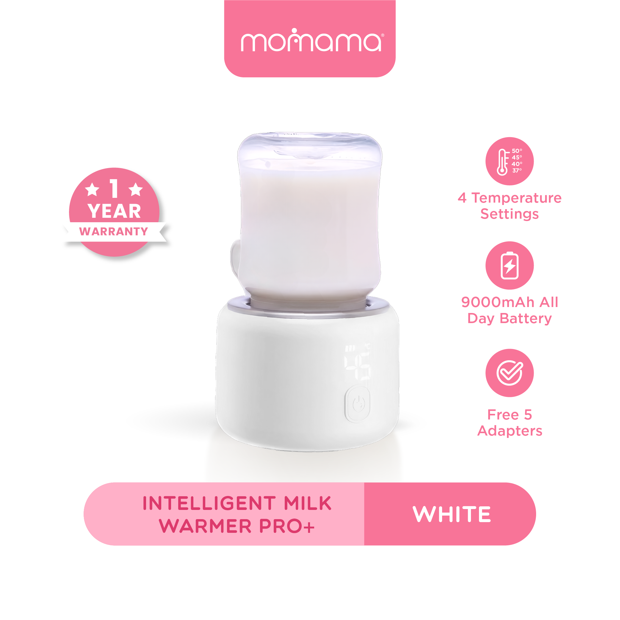Momama Intelligent Milk Warmer Pro+ (White)