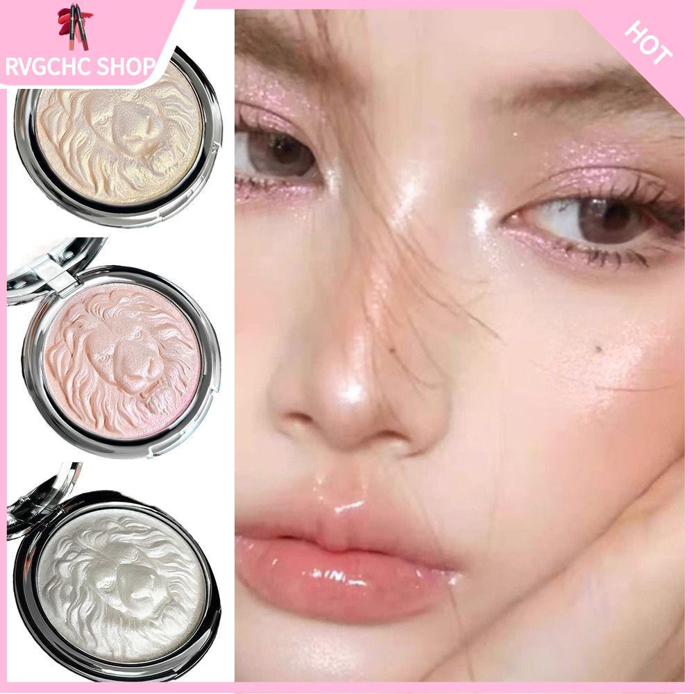 RVGCHC SHOP Chống thấm nước Kem che khuyết điểm mắt Tông màu ấm Làm sáng da Bột bóng cao cấp Di động Đầu sư tử Phấn dành cho sắc đẹp phụ nữ