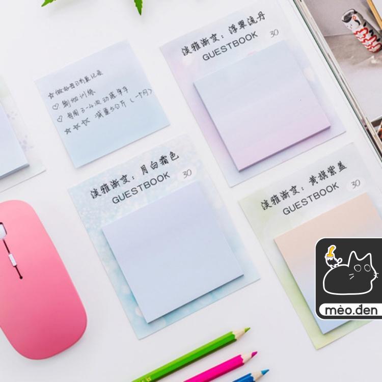 Giấy ghi chú hình vuông guestbook màu gradient - họa cụ hakuart