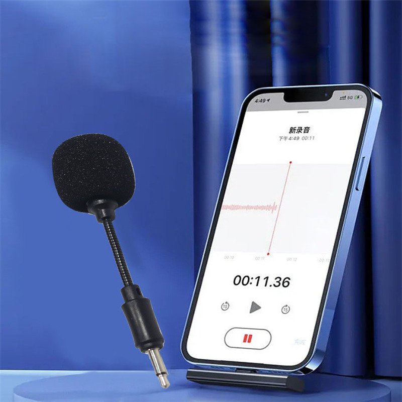 Mini 3.5mm jack Microphone linh hoạt điện dung microphone cho tai nghe chơi game mini HD Micro tiếng cho điện thoại di động PC máy tính xách tay máy tính xách tay