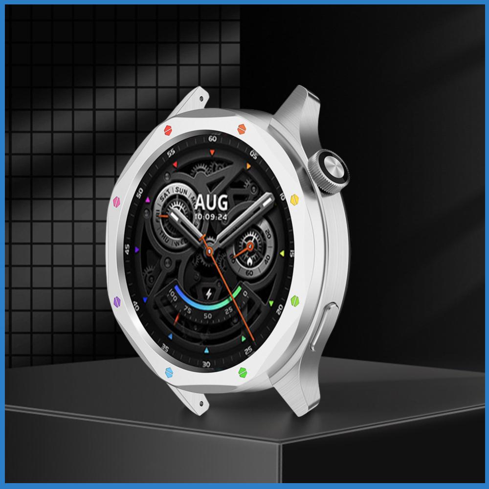 Metal Bezel Watch Case Strap Cover Tempered Film Metal Protector Watch Case Strap Cover for Xiaomi Watch S4 ESIM/S3 ESIM Harga  30 Ringgit*Penghantaran Percuma