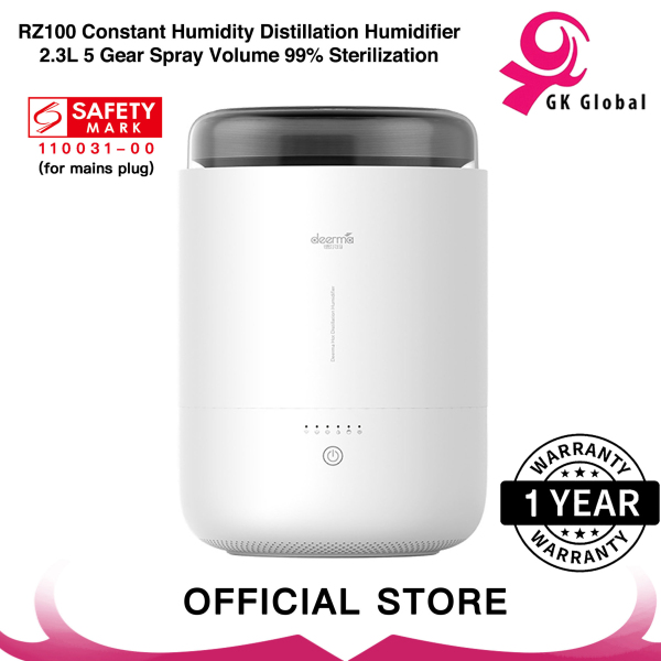 Xiaomi Deerma RZ100 Constant Humidity Distillation Humidifier 2.3L 5 Gear Spray Volume 99% Sterilization Singapore