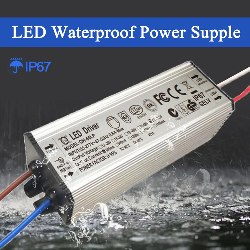 -A Led Driver 600mA liên tục hiện tại cao PF 3W 10W 20W 30W 40W 50W 60W 1-2x3w 3-10x3w 10-18x3w 18-3