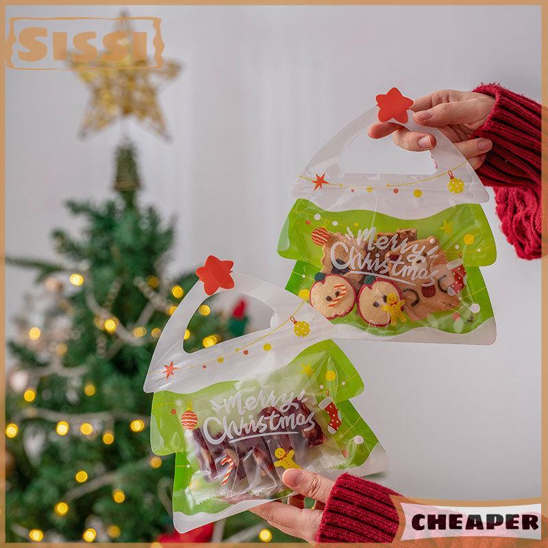 Sissi 25Pcs Món Quà Giáng Sinh Túi Thiết Lập Với Santa Elk Bông Tuyết Mô Hình Dày Không-Dệt Không Thấm Nước Tote Túi Cho Trẻ Em Kỳ Nghỉ Đảng