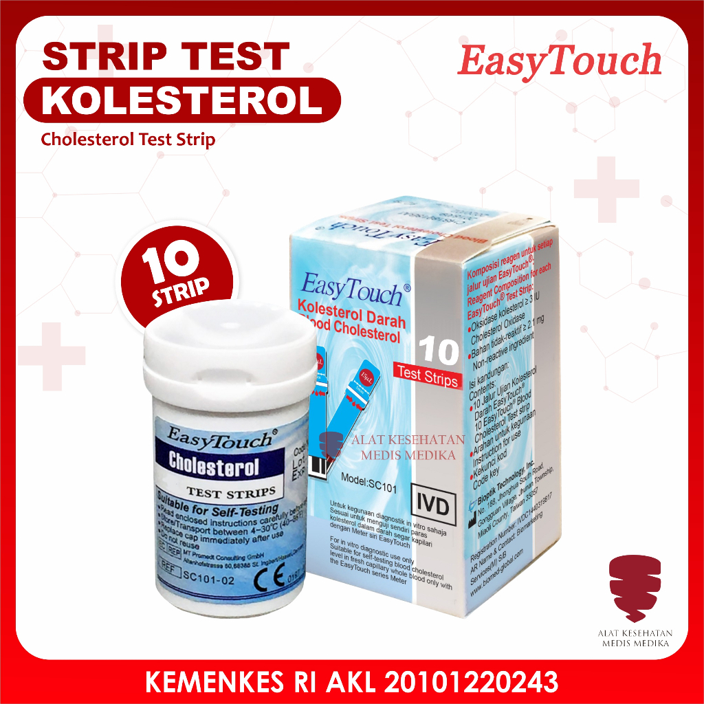 Strip Easy Touch Cholesterol Uric Acid Hemoglobin Gula Darah Diangnosa Harga 103,042 rupiah*Gratis Ongkir