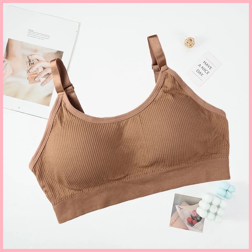[GTYSEXY UNDERWER 152] Seamless Vest Bra Tops Slim New Crop Top Without Steel Ring Women Solid Color Breathable Beauty Back Soft Sport Intimates