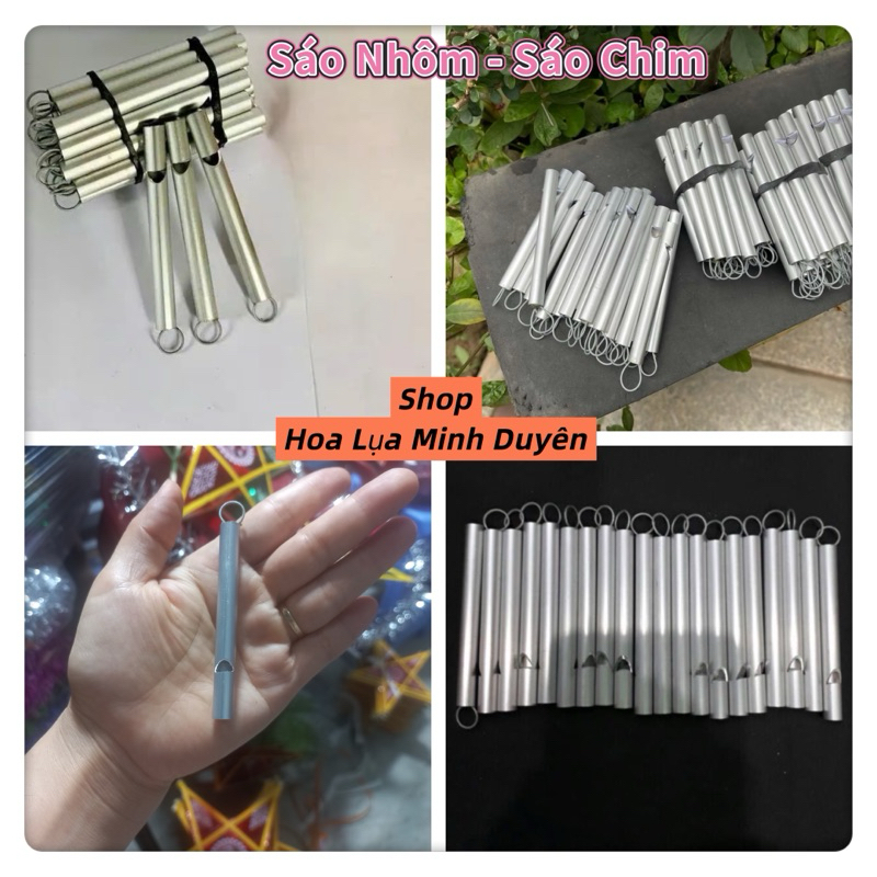 Sỉ 10 Chiếc Sáo Chim , Còi Chim , Sáo Nhôm Vui Nhộn , Giá Xưởng SX