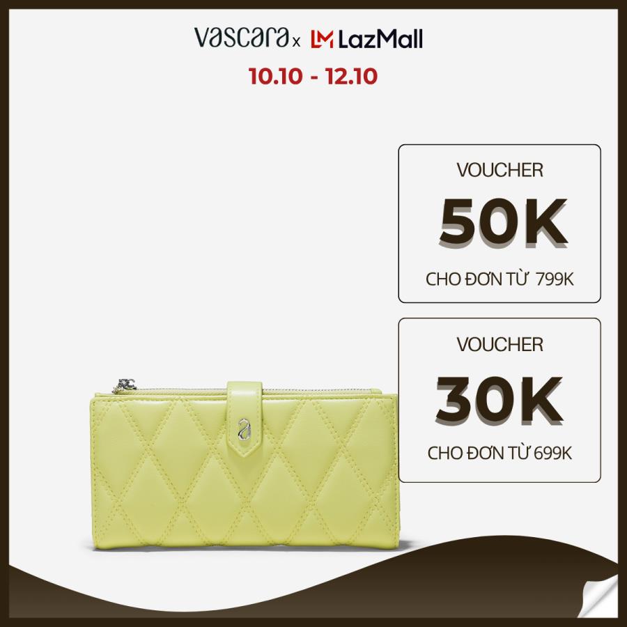 [Voucher 50K | 10.10 - 12.10] Vascara Ví Cầm Tay May Chần Bông Hình Thoi - WAL 0288