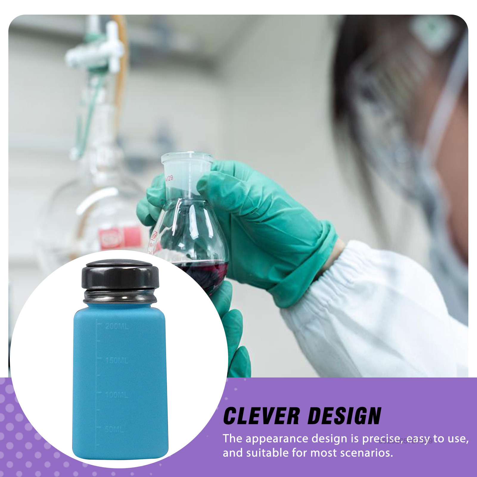Bình chứa cồn loại ép 200ml Hộp đựng chất khử trùng có thể đổ lại để dễ dàng vệ sinh và làm sạch HU-VN