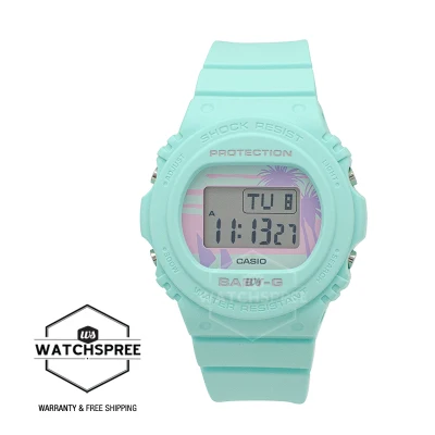 [WatchSpree] Casio Baby-G BGD-570 Lineup Special Color Models Pastel Green Resin Band Watch BGD570BC-3D BGD-570BC-3