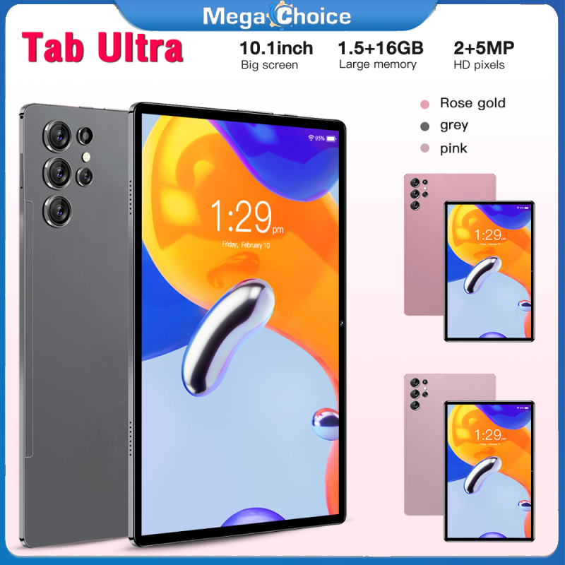 MegaChoice【Fast Delivery】Tab Ultra Tablet 10.1 Inch Tablets 1.5GB RAM+16GB ROM HD Touch Screen With 4000mAh Battery Dual Camera 2MP Front+5MP Rear Tablet Compatible For Android 7.0 System ราคา 2,398 บาท*ส่งฟรี