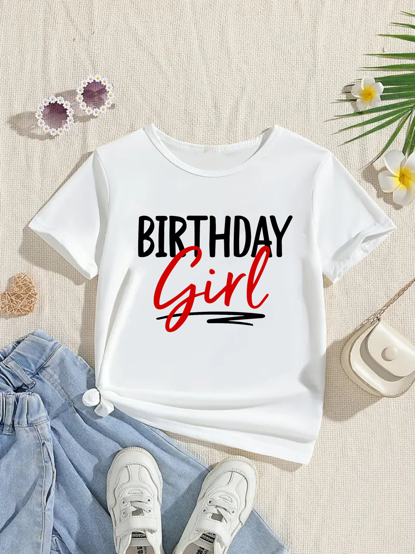 Birthday Girl Letter Printed White T Shirt Girls Brother/Sister Of The Birthday Boy Family Matching T-Shirt Kawaii Kids Clothes - 4