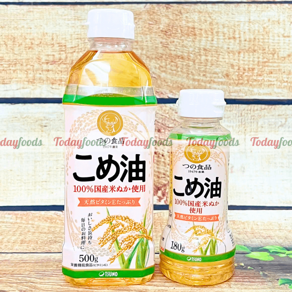 Dầu Gạo Nhật Bản TSUNO (nguyên chất) 180g / 500g [Dầu Ăn Nhật Bản] [Trộn salad, chiên, xào..]