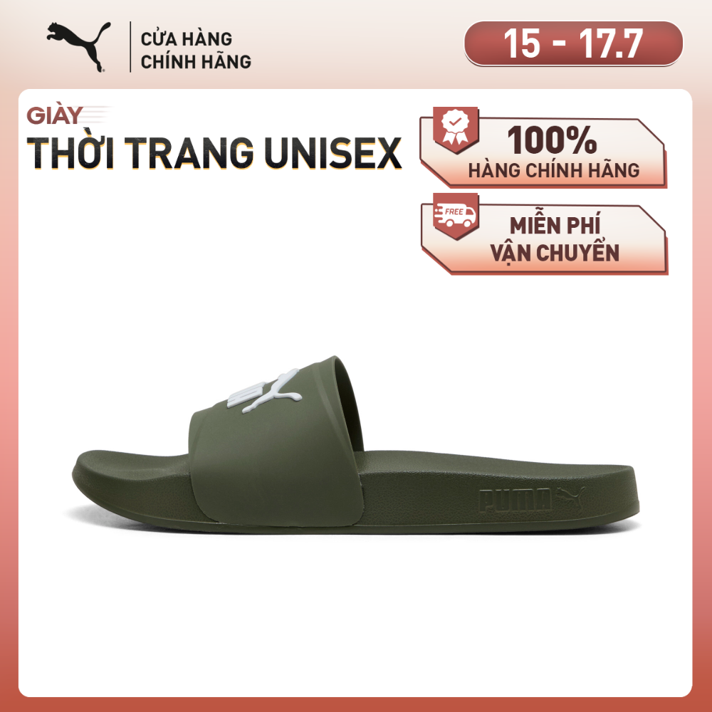 Dép Quai Ngang PUMA Unisex Leadcat 2.0 Flex Moss Veil-White Màu Xanh Lá