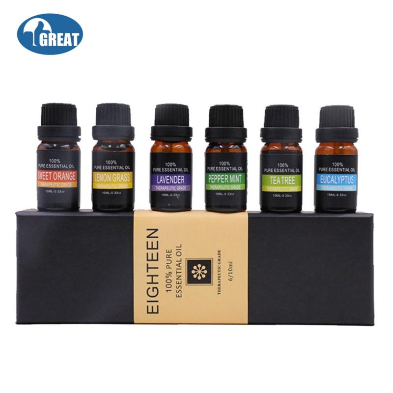 Buy GoodGreat Essential Oils Gift Set,Top 6 Aromatherapy Oils Orange Lavender Tea Tree Peppermint Eucalyptus Lemongrass ,10ml - intl Singapore