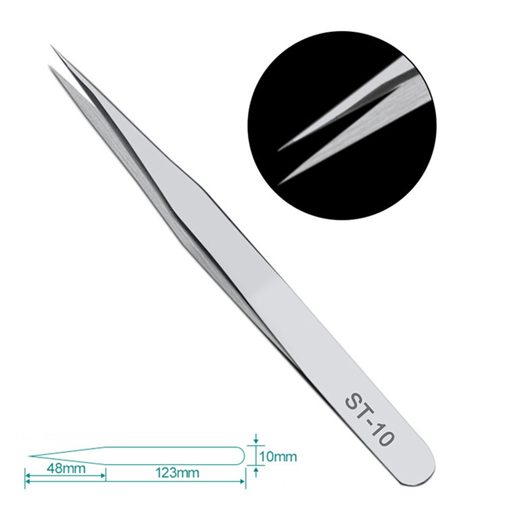 【Làm đẹp】 nhíp mở rộng chính xác chống tĩnh điện Tweezer dụng cụ cầm tay chống ăn mòn cá tuyết