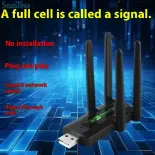 SeasTina Bộ điều hợp Wi-Fi băng tần kép 5G tốc độ cao với bốn ăng ten để sử dụng tại nhà