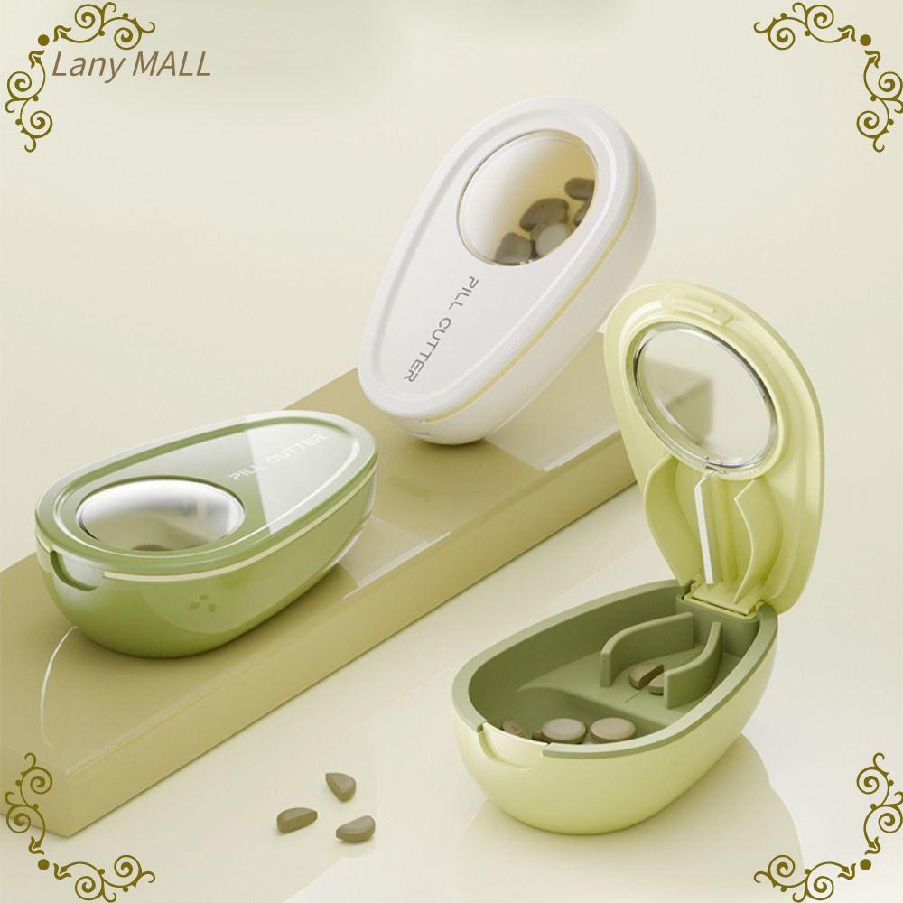 LANY MALL Viên thuốc Bộ chia thuốc viên 2 trong 1 Bộ chia tổ chức Hộp đựng thuốc chia ngăn  Chống bụi Bộ chia máy nghiền cho thuốc viên nhỏ hoặc lớn