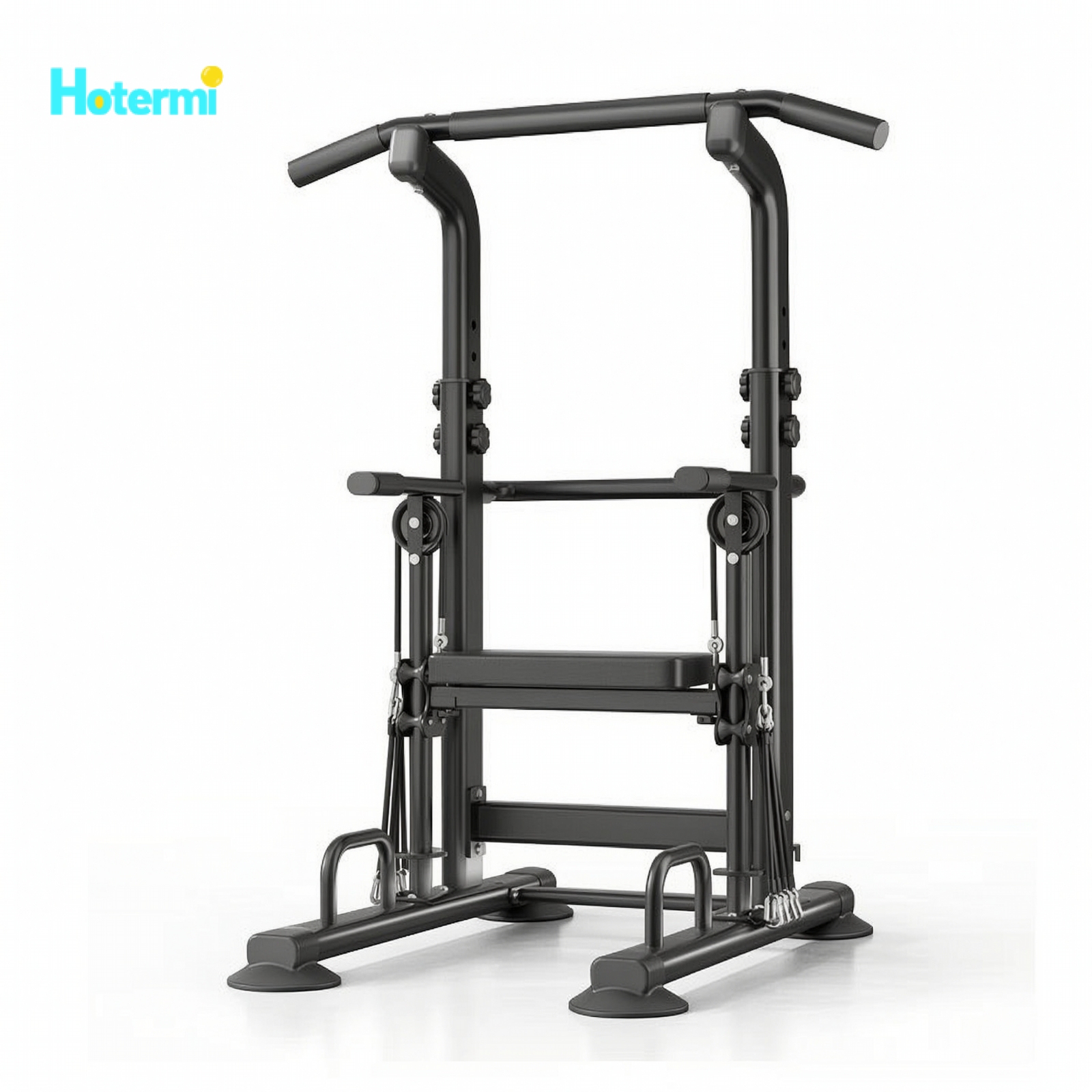 footful Floor Standing Power Fitness Station with Padded Backrest Allall-in-One Freestanding Power Fitness Station Ultra-Stable Pull up Bar with Resistance Straps Non-Slip for Adults, Living Room ราคา 15,208 บาท*ส่งฟรี