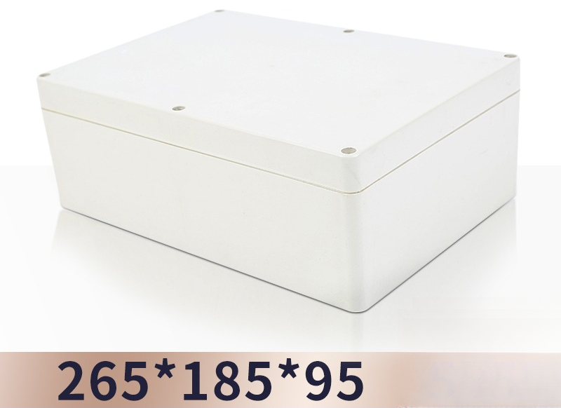 Hộp Nhựa Chống Nước Đồng Hồ Điện F6 265x185x95 Hồi Liệu/Mới Liệu IP65 – Nối Dây Kín - màu trắng