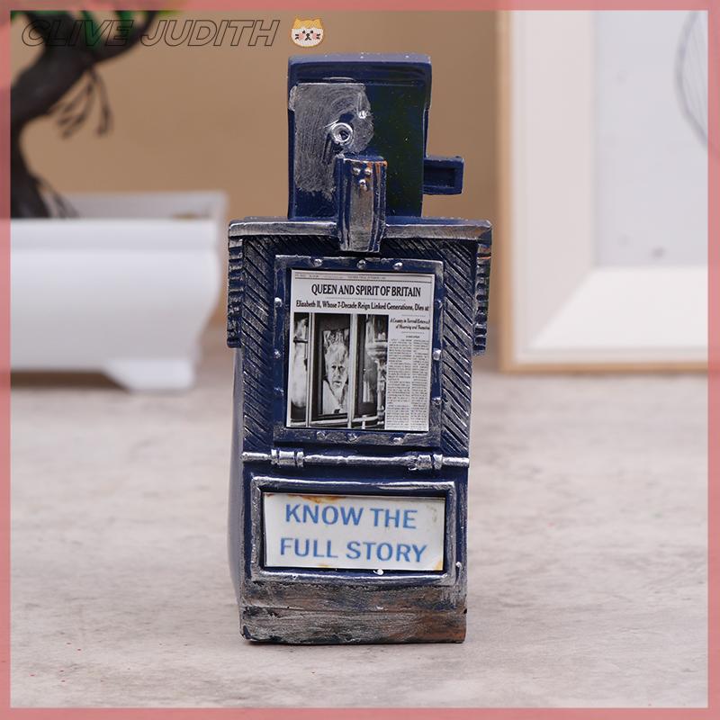 CISWGE โทรศัพท์สาธารณะแบบอเมริกันขนาดเล็กในระดับ1:12บ้านตุ๊กตาสไตล์วินเทจเฟอร์นิเจอร์บูธโทรศัพท์โมเดลอุปกรณ์ตกแต่ง ราคา 168 บาท*ส่งฟรี